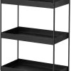Merkloos 3 Tier Staande Planken Keuken Onder Kast Plank Douche Plank Badkamer Werkblad Organizer Ijdelheid Lade Cosmetica & Make-up Opslag Kruidenrek Zwart