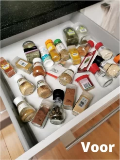 Merkloos Kruidenrek Lade - Kruiden Organizer - Kruidenrek Uitschuifbaar - Lade Organizer - Kruiden Opbergen Lade - Kruidenrekje Schuif - Min. 20x42 Max. 40x42 -Lifestyleproducten 899x1200 11