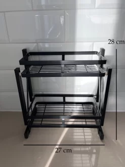 Merkloos Inklapbaar Kruidenrek - 2-laags Keukenrek - Aanrecht Organizer - Kruiden Etàgere - Staand Keukenrek -Lifestyleproducten 899x1200 6