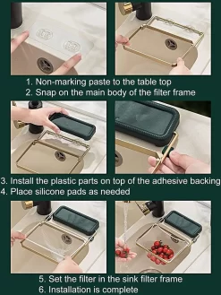 Merkloos Gootsteen Organizer - Gootsteen Afval Netje - Gootsteenontstopper -Gootsteen Zeef Netto- Sink Filter Rack Anti-Blokkeren Wegwerp-Fijne Mesh Filter Aanrecht Zeef Mesh Tas Voor Keuken- Spoelbak - Incl. 50 Netjes -Lifestyleproducten 900x1200 6