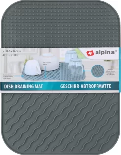 Alpina Afdruipmat - Droogmat - Siliconen - 26,5x34,5 Cm - Grijs -Lifestyleproducten 935x1200 1