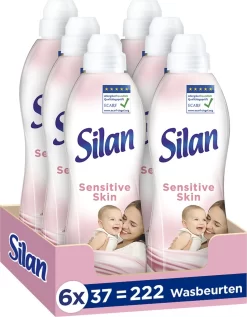 Silan Sensitive Wasverzachter - 6 X 37 Wasbeurten - Voordeelverpakking