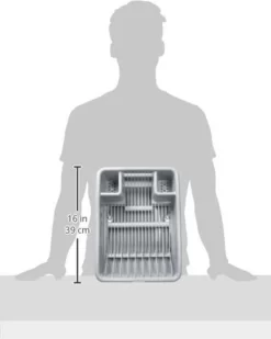 Curver Afdruiprek Met Met Lekbak Plateau - Kliksysteem - Afdruiprek Voor Afwas - Vaatwas Rek - Afdruiprek - 38x29x8,5 Cm - 2 Stuks -Lifestyleproducten 958x1200 2