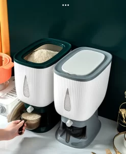 Deluqse Rijst Dispenser - Rijst Container - Grijs - Voedsel Dispenser - Rijst Opbergdoos - Rijst Bewaren - Rijst Opberg Container -Lifestyleproducten 988x1200 2